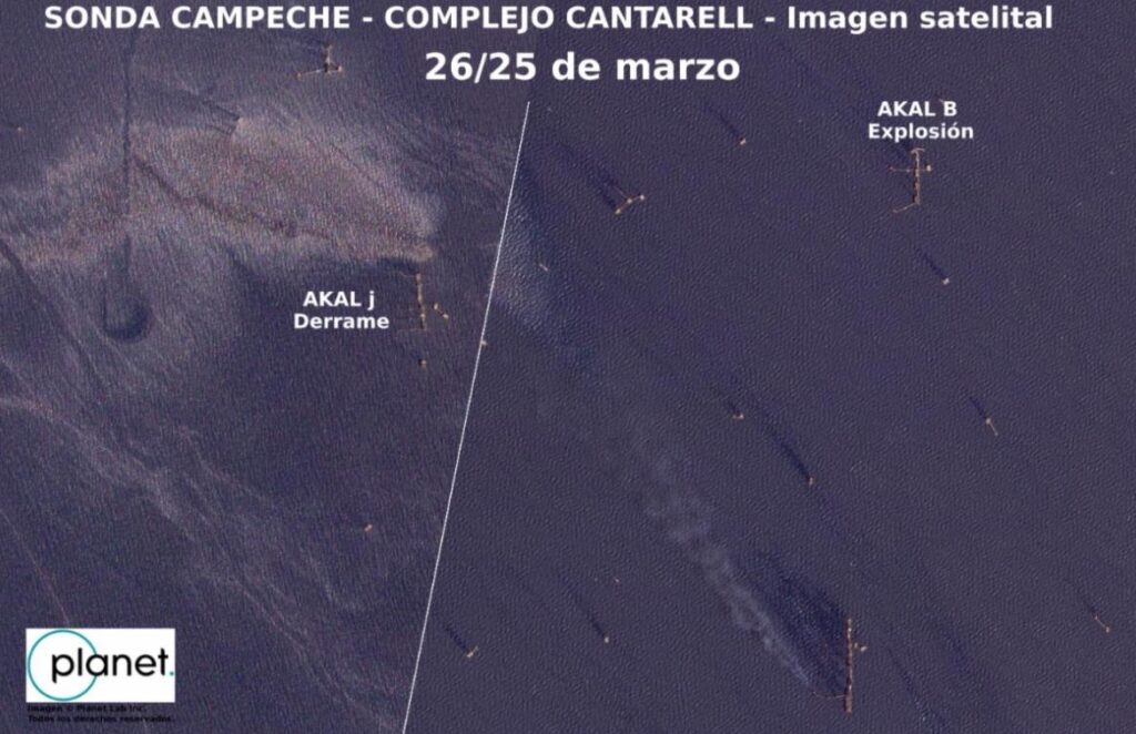 Un derrame de petróleo ya cubre 390 km2 del Golfo de México y Pemex calla, alertan organizaciones