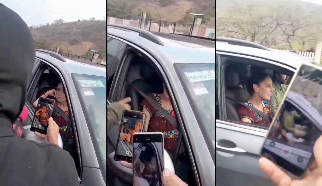 Hombres encapuchados retienen a Sheinbaum en Chiapas, azotado por la violencia y el desplazamiento