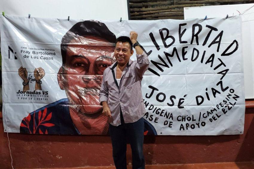 José Díaz, base de apoyo del EZLN, recupera su libertad