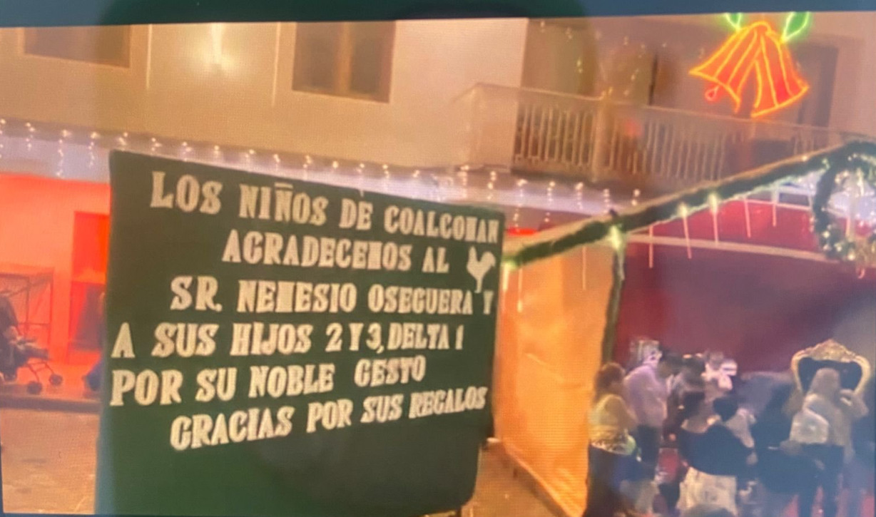 Ayuntamiento de Coalcomán, Michoacán, agradeció al “Mencho” por regalos navideños