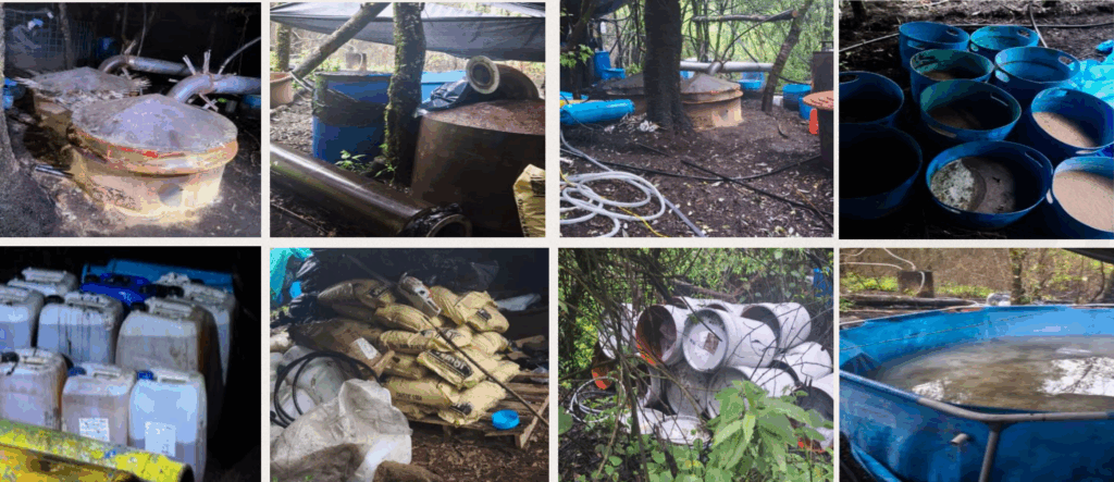 Desmantela la Secretaría de Seguridad de Morelos un laboratorio de metanfetamina como parte del operativo “Huitzilac Seguro”
