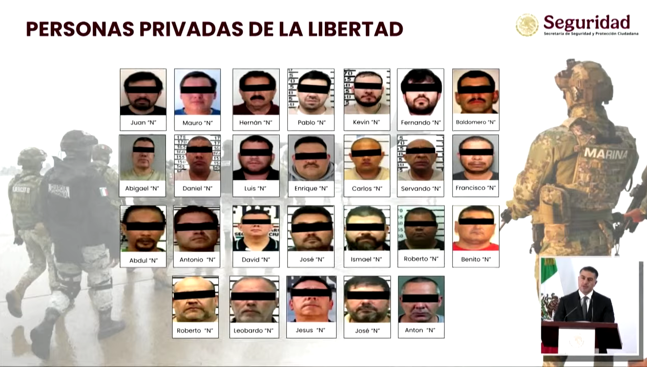 Estos son los 26 presos de alto nivel enviados a EU
