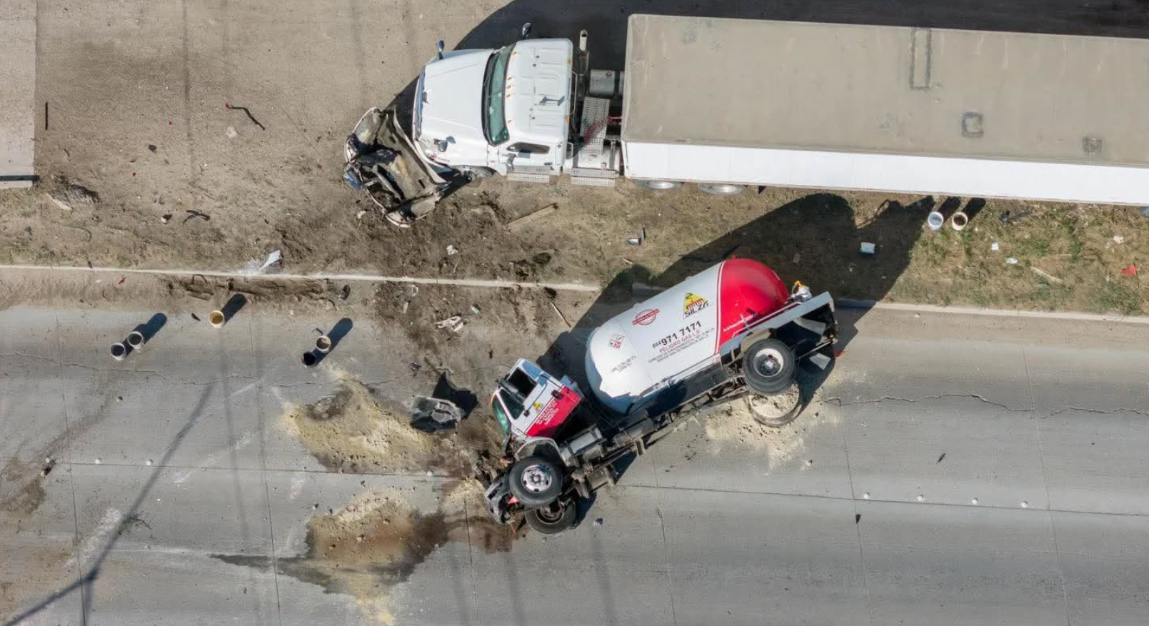 Otra pipa de Gas Silza deja una persona muerta, en Tijuana Otra pipa de Gas Silza deja una persona muerta, en Tijuana