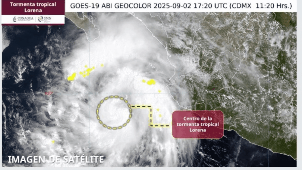 Alerta por Huracán Lorena categoría 1 en México