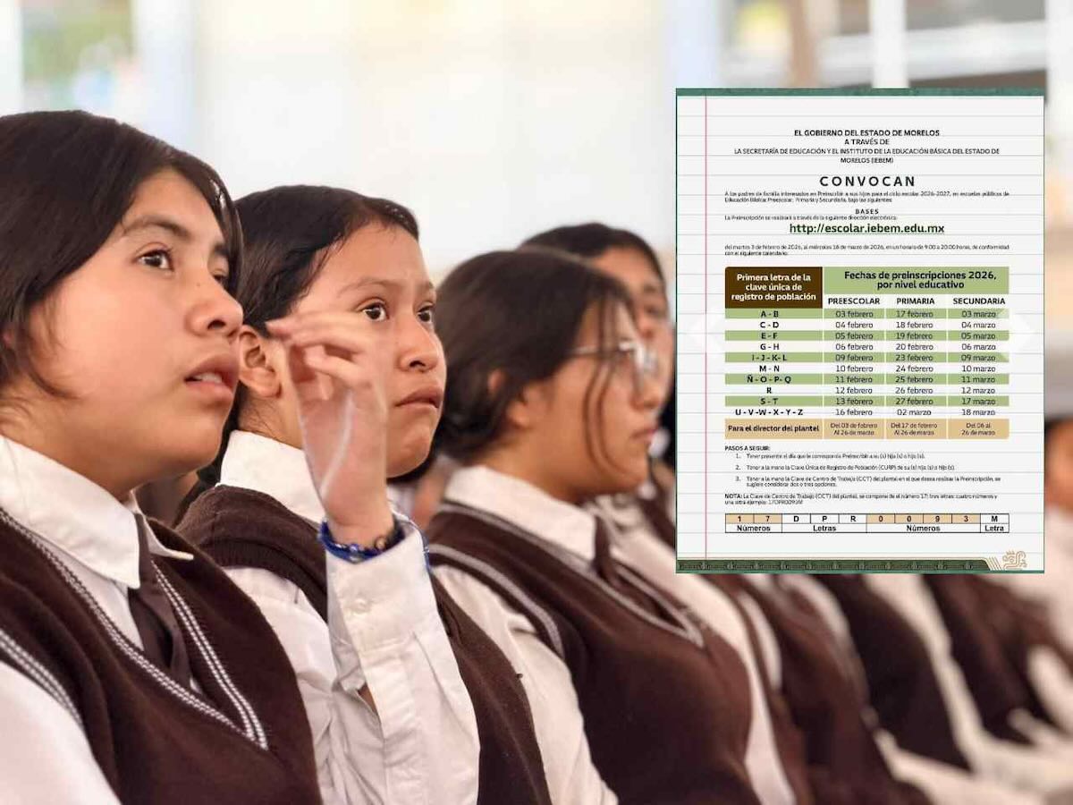 Preinscripciones Morelos 2026: convocatoria, fechas, CTT y documentos Preinscripciones Morelos 2026: convocatoria, fechas, CTT y documentos