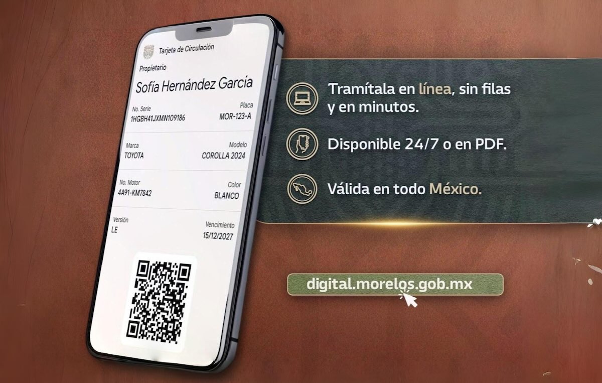 Tarjeta de Circulación Morelos: así sácala en línea en Digital Morelos Tarjeta de Circulación Morelos: así sácala en línea en Digital Morelos