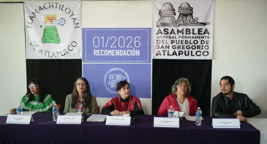 Las autoridades capitalinas violaron los derechos humanos de habitantes de San Gregorio Atlapulco Las autoridades capitalinas violaron los derechos humanos de habitantes de San Gregorio Atlapulco