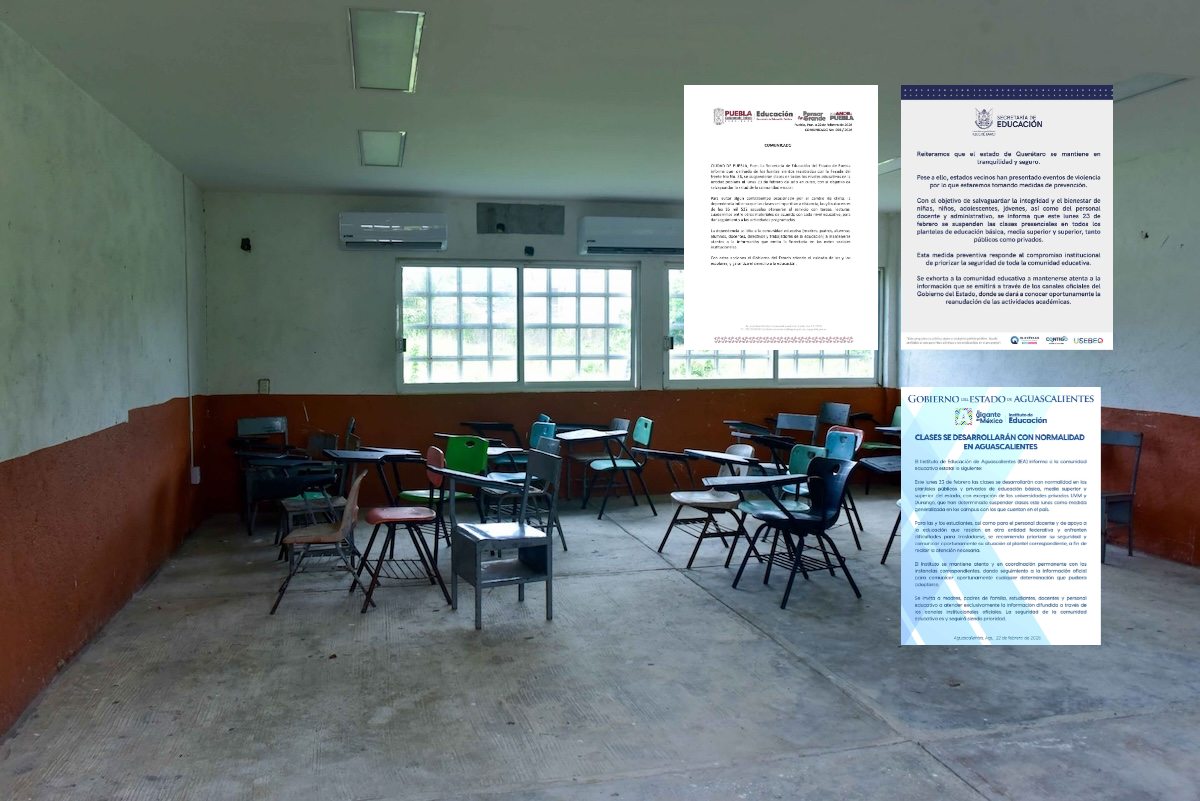 Suspenden clases mañana lunes 23 de febrero: estados donde no hay Suspenden clases mañana lunes 23 de febrero: estados donde no hay