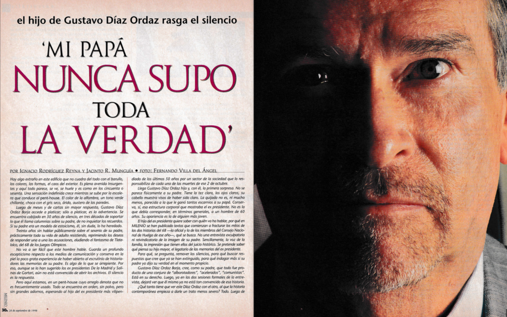 El hijo de Díaz Ordaz rasga el silencio