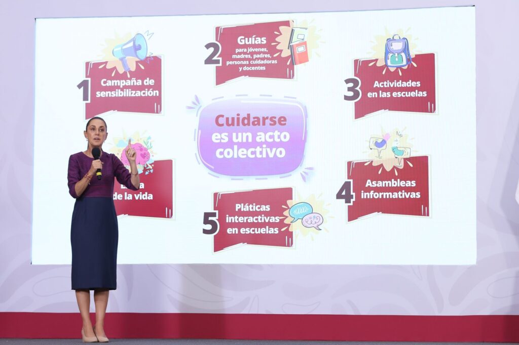 Sheinbaum lanza estrategia para atender la salud mental de los jóvenes