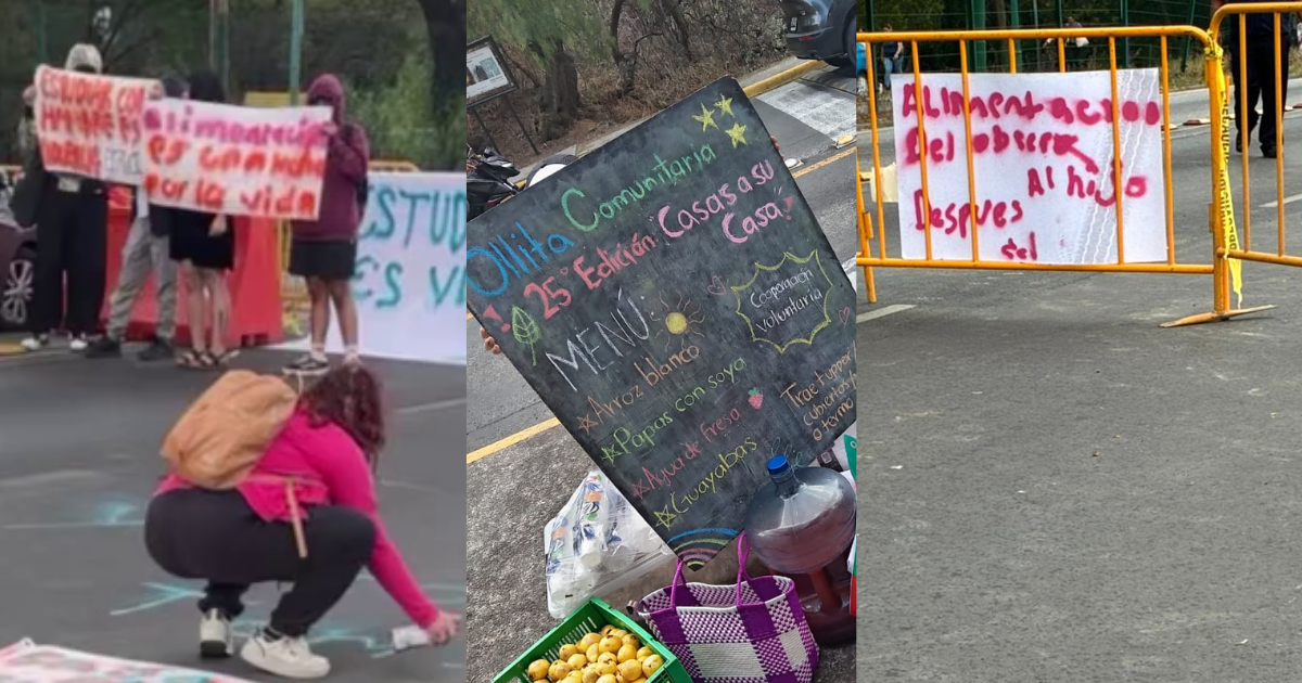 Con una olla popular colectiva, estudiantes de la UNAM protestan por la dignidad alimentaria Con una olla popular colectiva, estudiantes de la UNAM protestan por la dignidad alimentaria