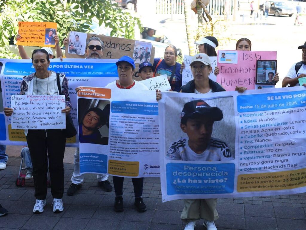 Los jóvenes siguen desapareciendo en Jalisco; exigen la localización de 5 adolescentes