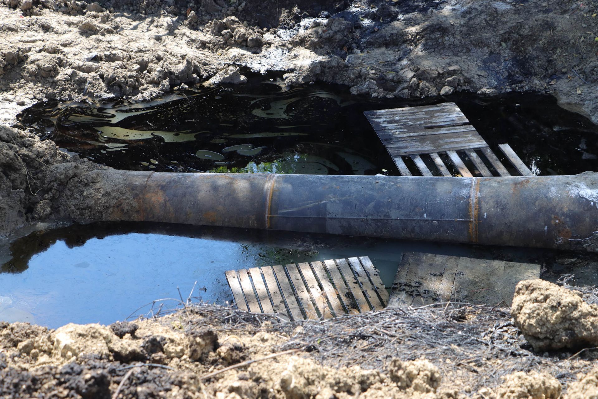 Un derrame de hidrocarburo en Altamira, Tamaulipas, amenaza a 500 familias Un derrame de hidrocarburo en Altamira, Tamaulipas, amenaza a 500 familias